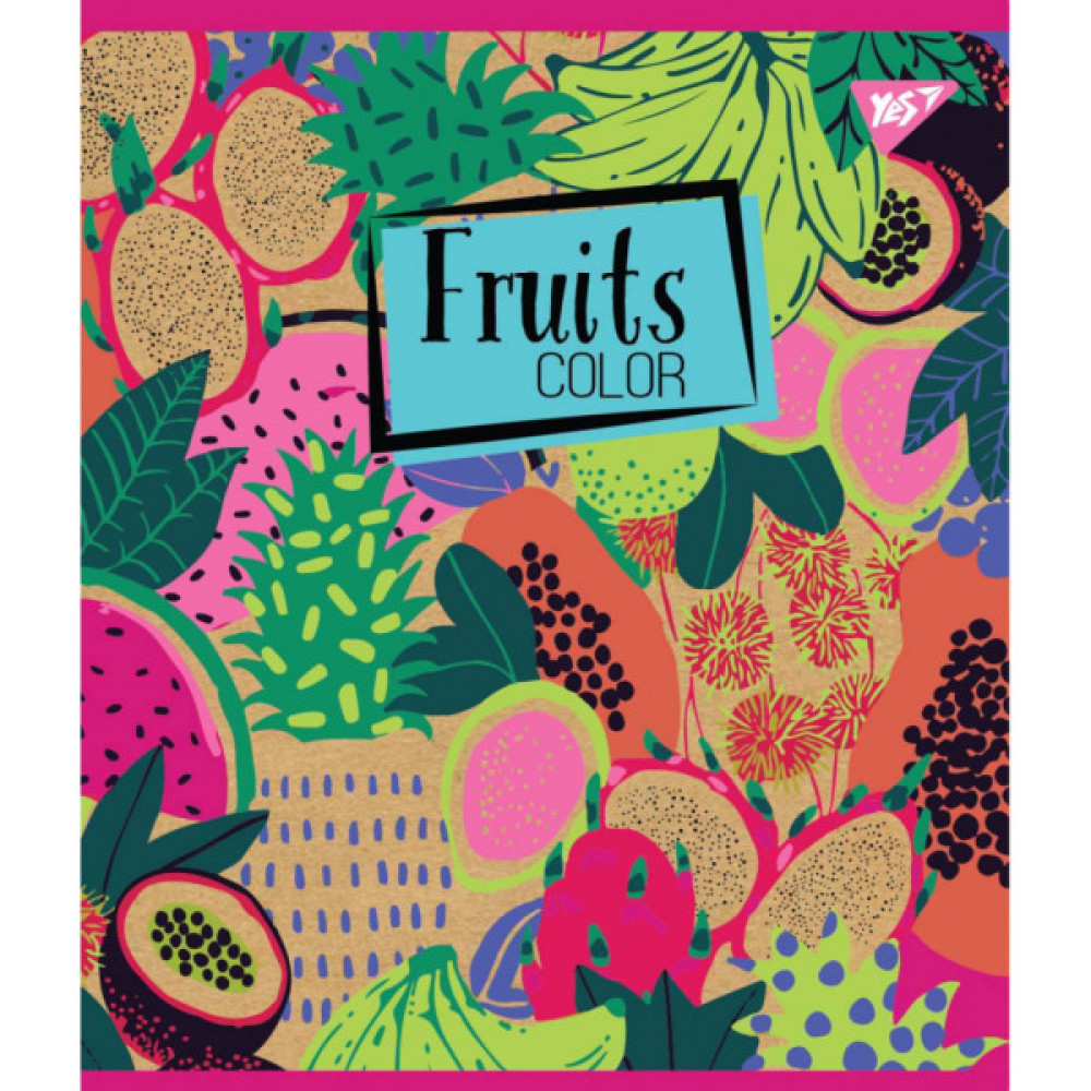 Зошит Yes А5 Fruits Color Крафт 18 аркушів клітинка (765087)