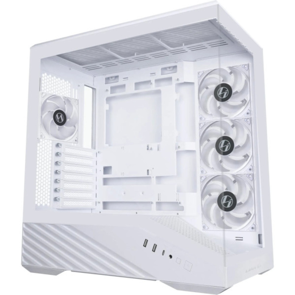 Корпус для ПК Lian Li V100R case with pre-installed four 120mm RGB PWM fan, White (G99.V100RW.01)