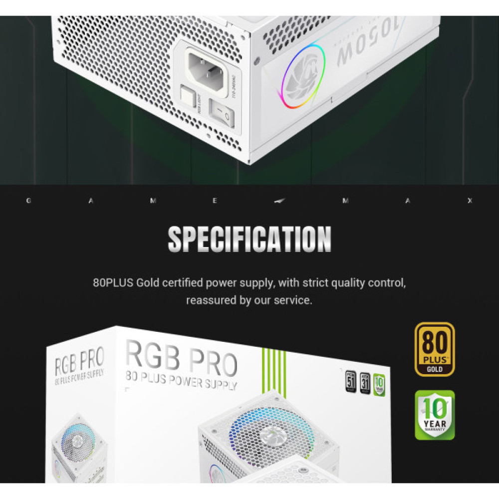 GAMEMAX RGB PRO 1050G WH