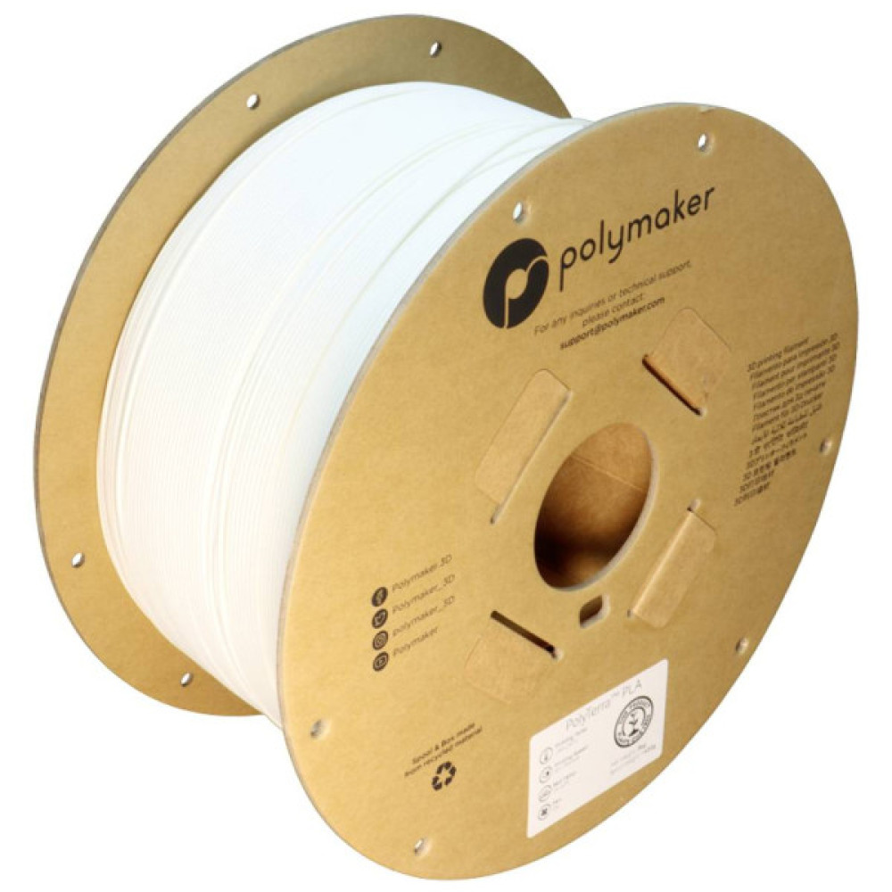 Пластик для 3D-принтера Polymaker PLA PolyTerra 1,75mm 3kg COTTON WHITE (PA04008)