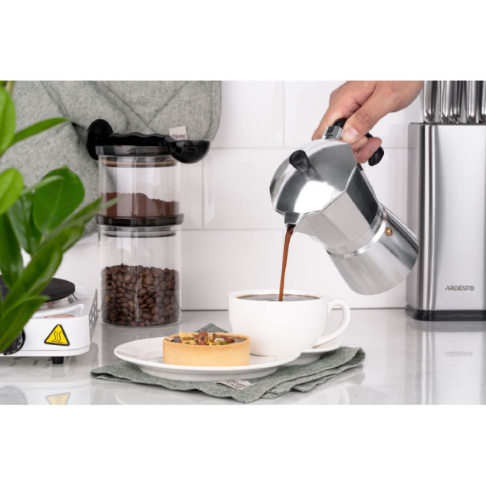 Гейзерна кавоварка ARDESTO Gemini Cremona 6 чашок (AR0806AG)