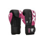Боксерські рукавички RDX REX F4 Pink/Black-12 унцій (BGR-F4P-12OZ)