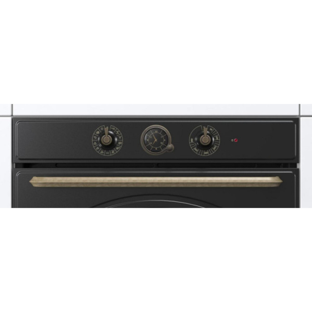 Духова шафа Gorenje електрична, 77л, A+, пара, дисплей, чорний матовий