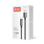 Дата кабель USB 2.0 AM to USB-C 1.0m 3A zinc alloy braided black ColorWay (CW-CBUC098-BK)