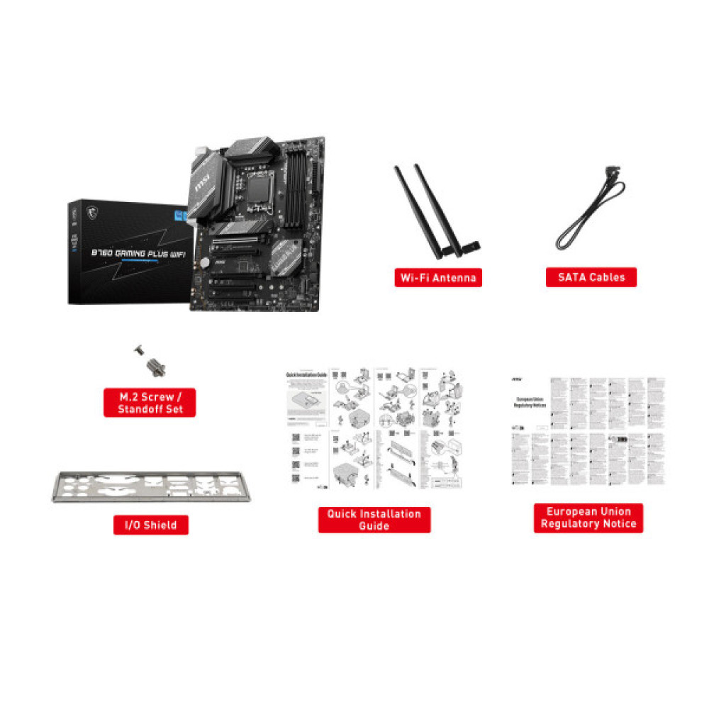 Материнcька плата MSI B760 GAMING PLUS WIFI B760 4xDDR5 M.2 HDMI DP WiFi BT ATX