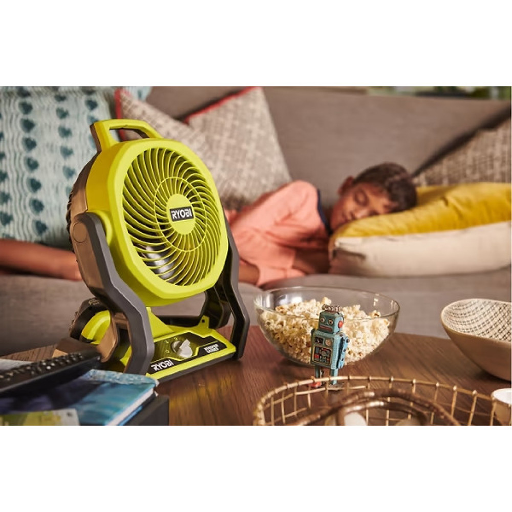 Вентилятор акумуляторний Ryobi ONE+ RF18-0 Whisper 18В 850м куб/год регулювання положення 3 швидкості 1.7кг без АКБ та ЗП