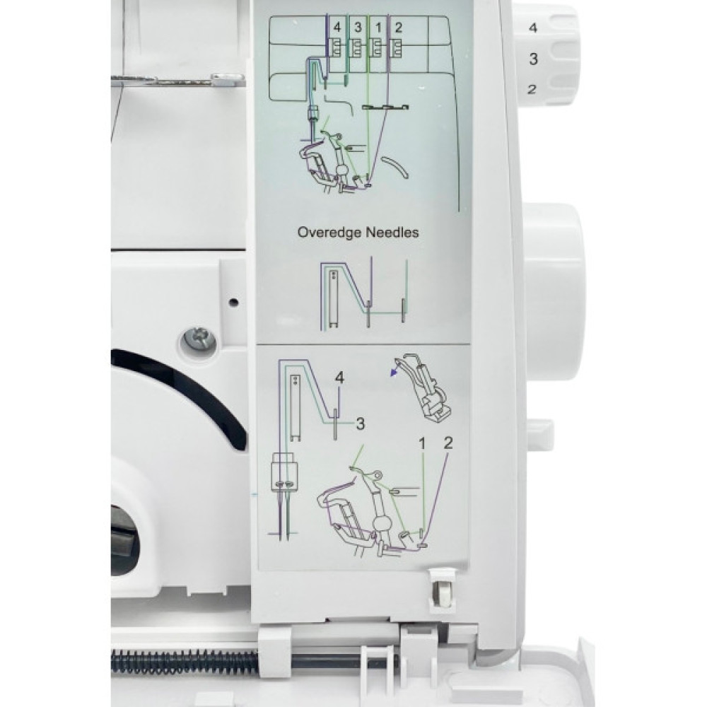 Оверлок MINERVA  SmartLock 350, 91Вт, 13 оп., (4, 3, 2-х ниткові шви), білий