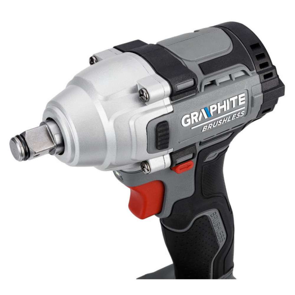 Гайковерт ударний GRAPHITE Energy+ 18В 330Нм 2600об/хв 1/2" 0.9кг без АКБ та ЗП