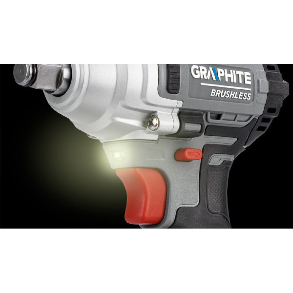 Гайковерт ударний GRAPHITE Energy+ 18В 330Нм 2600об/хв 1/2" 0.9кг без АКБ та ЗП