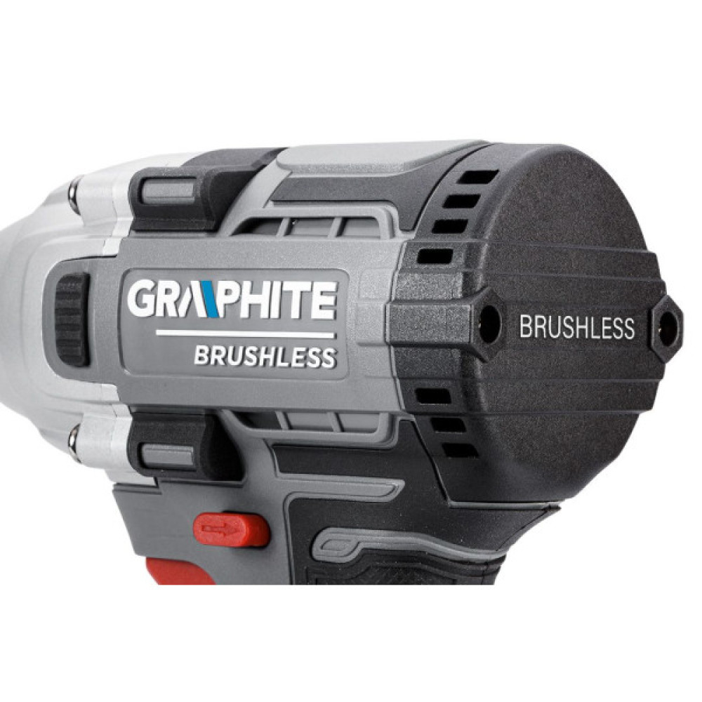 Гайковерт ударний GRAPHITE Energy+ 18В 330Нм 2600об/хв 1/2" 0.9кг без АКБ та ЗП