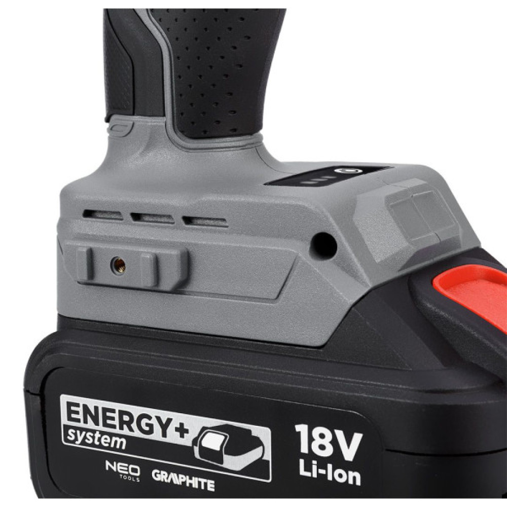 Гайковерт ударний GRAPHITE Energy+ 18В 330Нм 2600об/хв 1/2" 0.9кг без АКБ та ЗП