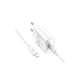 Зарядний пристрій HOCO C109A USB-C PD20W + cable USB-C to Lightning white (6942007656665)