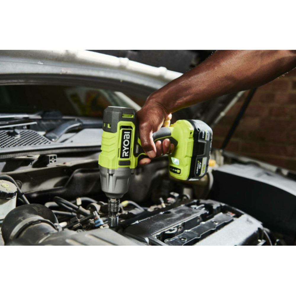 Гайковерт ударний акумуляторний Ryobi ONE+ RIW18-1C20SA3 18В АКБ 1х2А·год 2600об·хв 800Нм 1/2" 3 швидкості 1.7кг сумка