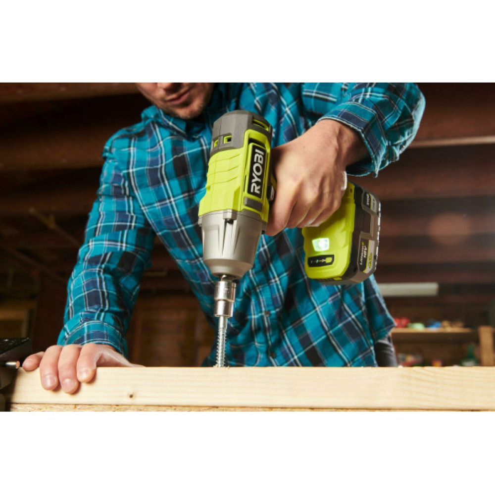 Гайковерт ударний акумуляторний Ryobi ONE+ RIW18-1C20SA3 18В АКБ 1х2А·год 2600об·хв 800Нм 1/2" 3 швидкості 1.7кг сумка
