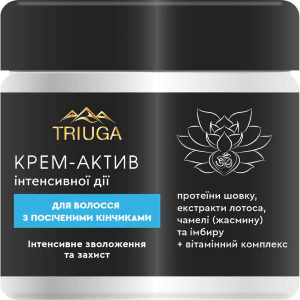 Крем для волосся Triuga Ayurveda Professional Home Care Зволоження та захист Для волосся з посіченими кінчиками 300 мл (4820164640784)