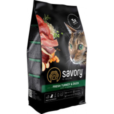 Сухий корм для кішок Savory Adult Cat Gourmand Fresh Turkey and Duck 400 г (4820232630044) Сухий корм для кішок Savory Adult Cat Gourmand Fresh Turkey and Duck 400 г (4820232630044)