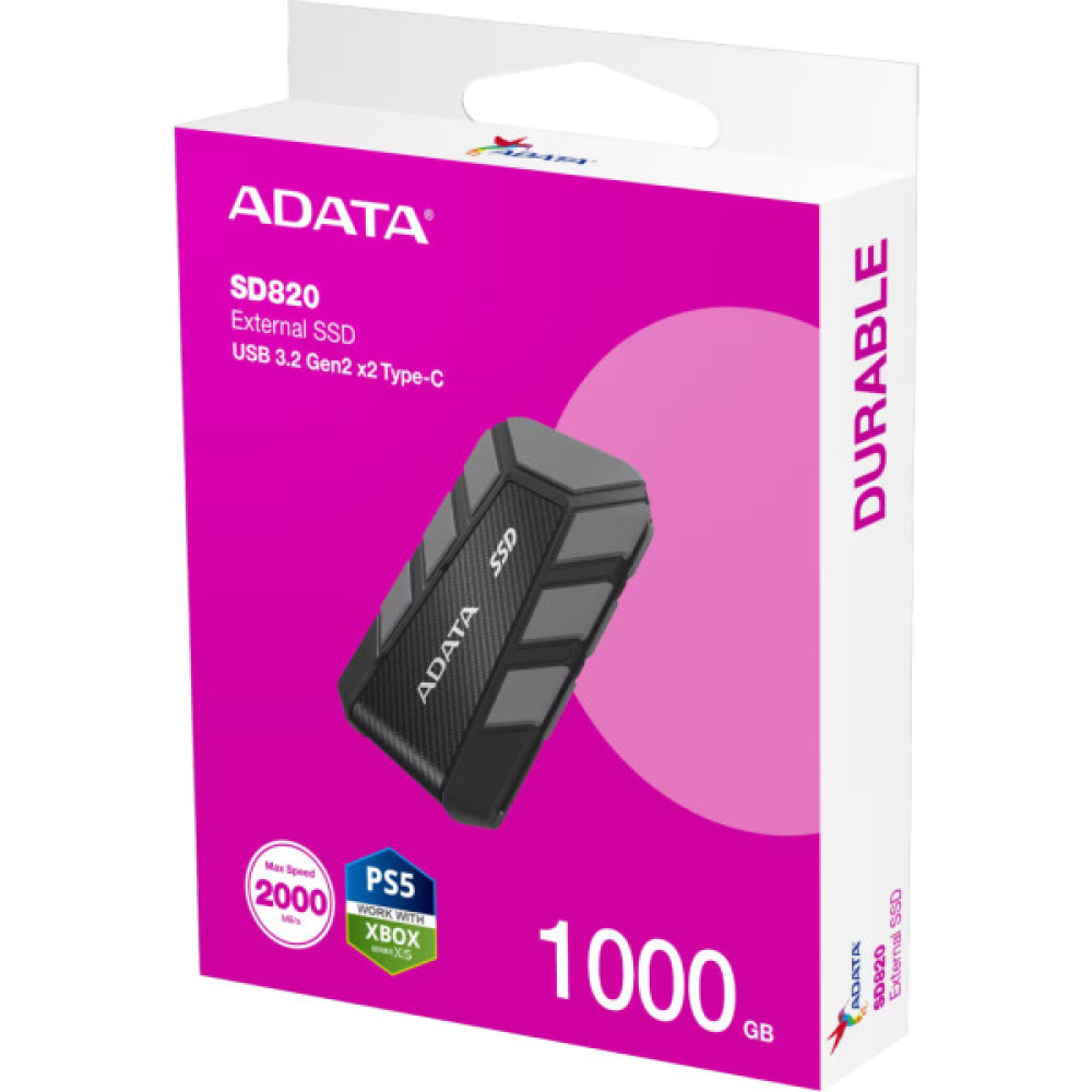 Накопичувач SSD USB 3.2 1TB SD820 ADATA (SD820-1000G-CGY)