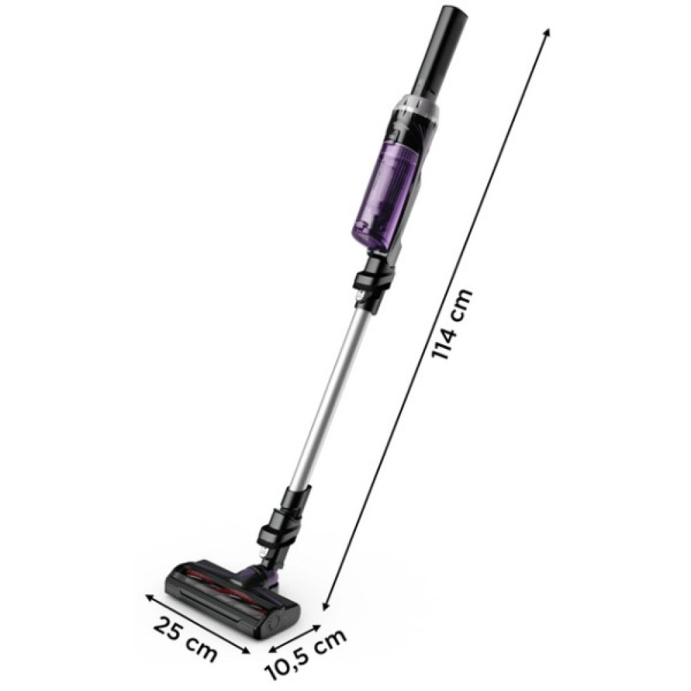 Пилосос Rowenta безпровідний X-Nano Essential, 100Вт, конт пил -0.4л, автон. робота до 40хв, НЕРА, фіолетово-чорний