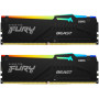 Модуль пам'яті для комп'ютера DDR5 32GB (2x16GB) 6000 MHz Beast RGB Kingston Fury (ex.HyperX) (KF560C36BBE2AK2-32)