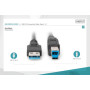 Кабель DIGITUS USB 3.0 (AM/BM) 1.8м, чорний