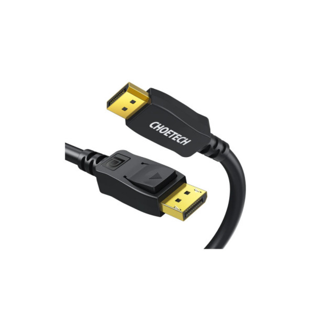 Кабель мультимедійний DisplayPort M to DisplayPort M 2.0m V1.4 8K60Hz Choetech (XDD01-V1-BK)