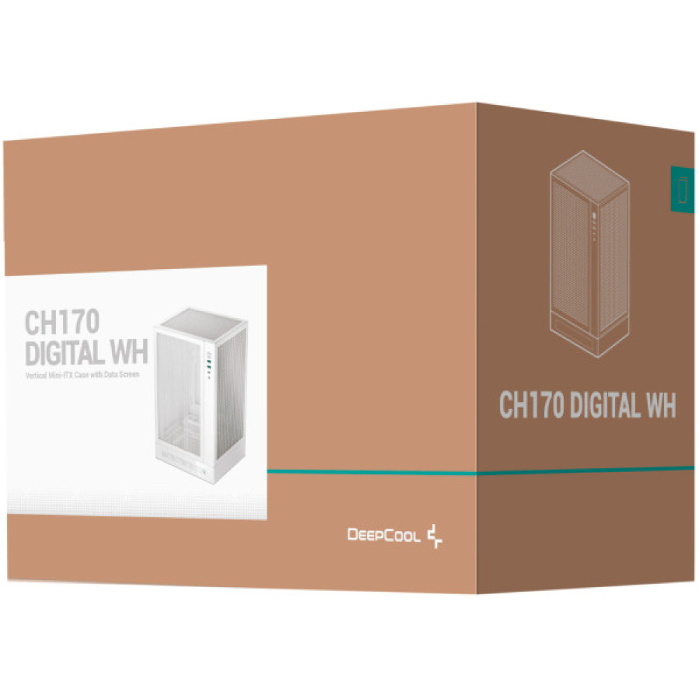 Корпус для ПК Deepcool CH170 Digital White (R-CH170-WHNPI0D-G-1)