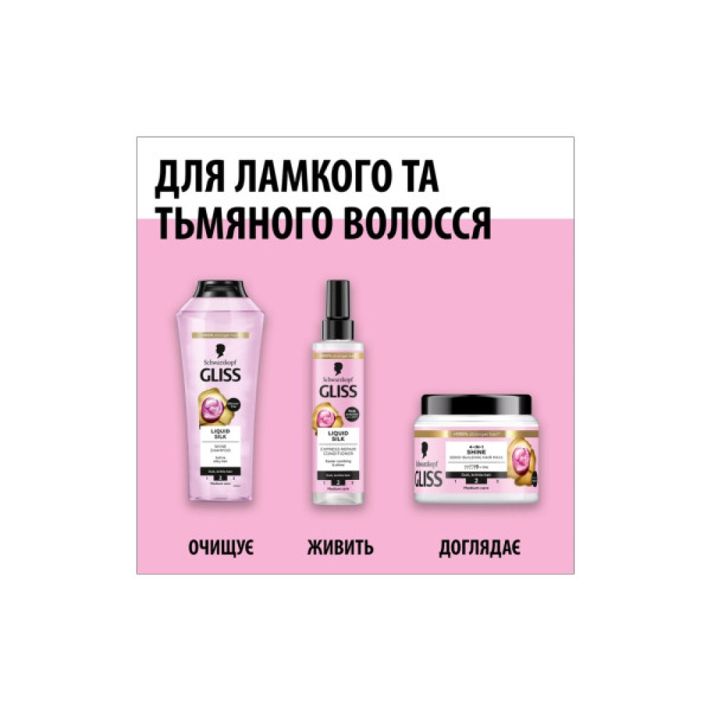 Маска для волосся Gliss 4-In-1 Shine Bond-Building Hair Mask 400 мл (9000101726336)