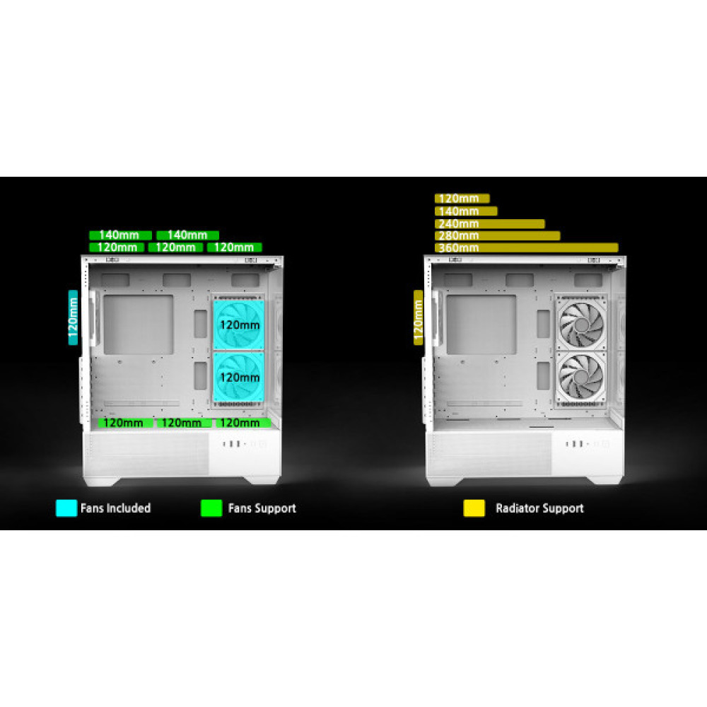 Корпус Zalman Chronix V2 без БЖ, 1xUSB3.0, 1xUSB2.0, 1x Type C, 2x120мм ARGB Reverse,  4x120мм ARGB, VGA 410мм, LCS ready, TG Side/Front Panel, ATX, білий