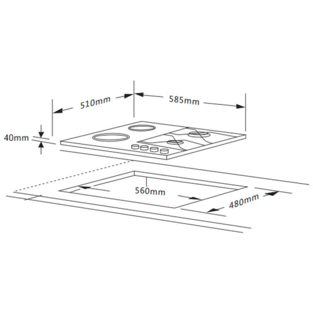 Варочна поверхня Interline HCG 561 FGT BA