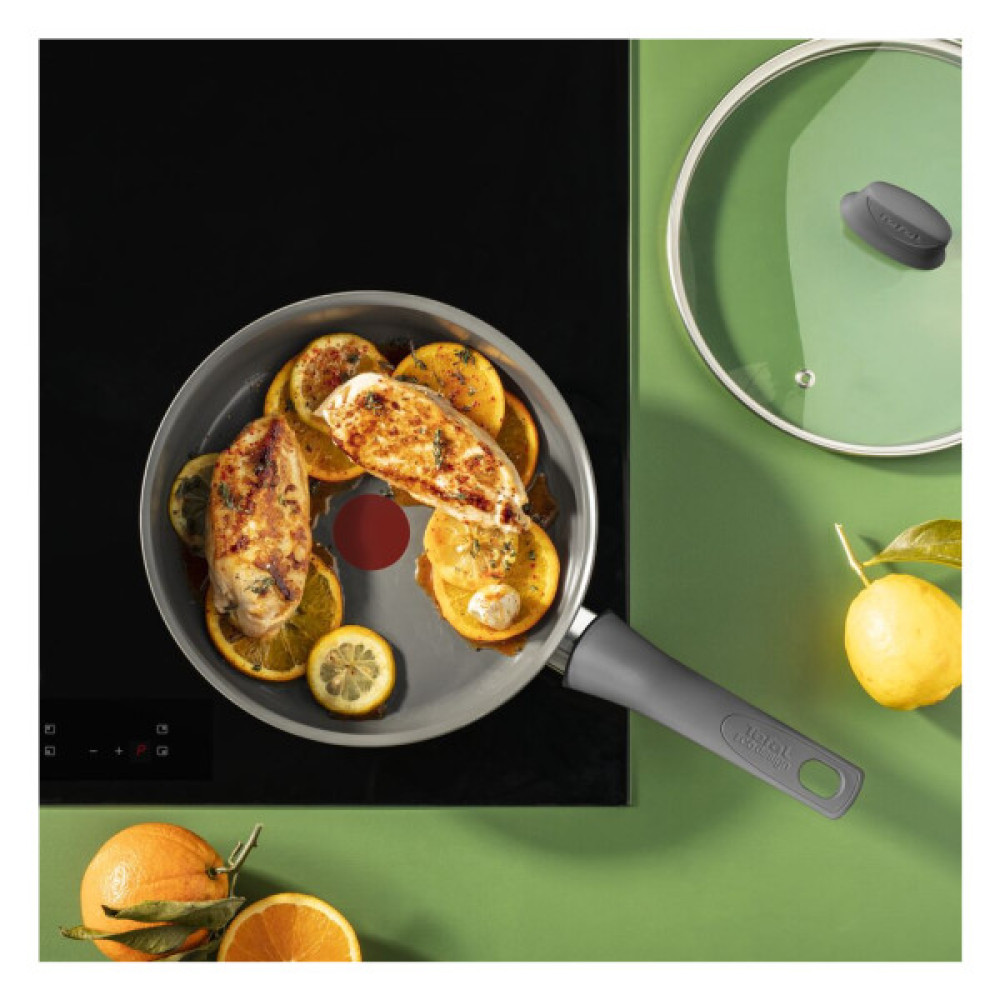 Сотейник Tefal Renewal, 24см, алюміній, бакеліт, скло, сірий (C4263243)