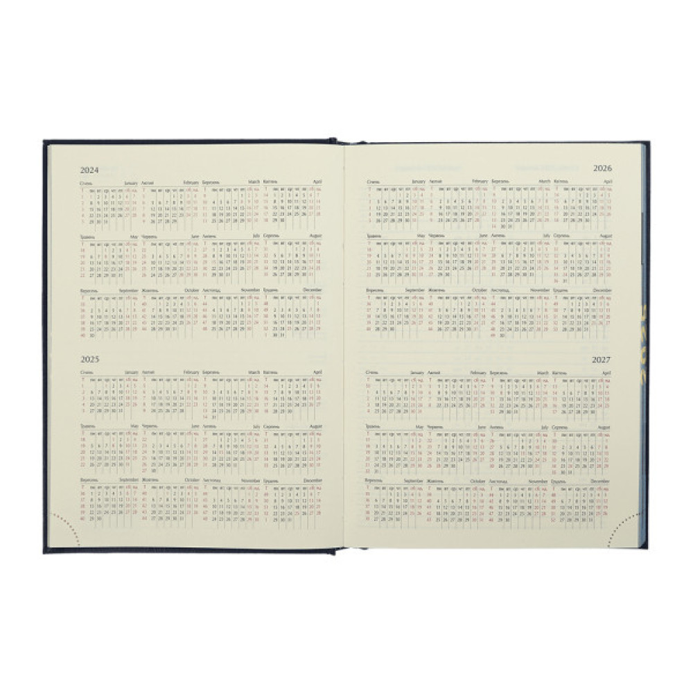 Тижневик Buromax датований 2025 STRONG, А5 темно-червоний (BM.2129-13)