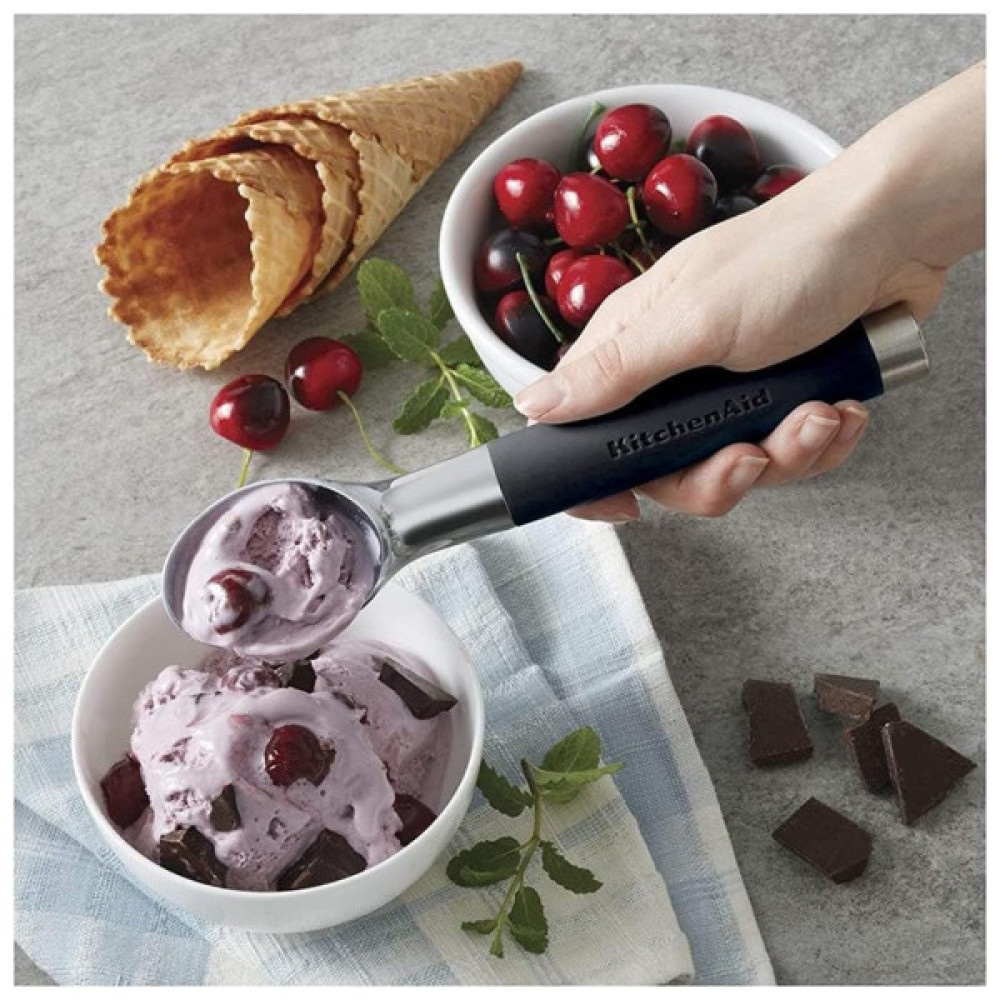 Ложка для морозива KitchenAid Classic 21,5 см чорний (KCG117OHOBE)