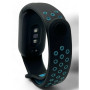 Ремінець до фітнес браслета BeCover Vents Style для Xiaomi Mi Smart Band 9 Black-Blue (711982) Ремінець до фітнес браслета BeCover Vents Style для Xiaomi Mi Smart Band 9 Black-Blue (711982)