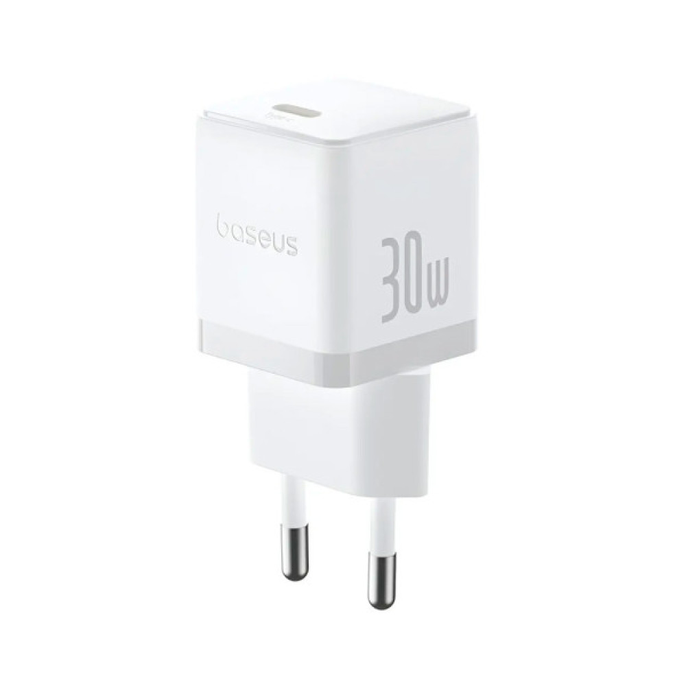 Зарядний пристрій Baseus Palm Fast Charger 1C 30W + Cable 1.0m Type-C 60W white (P10111605213-01)