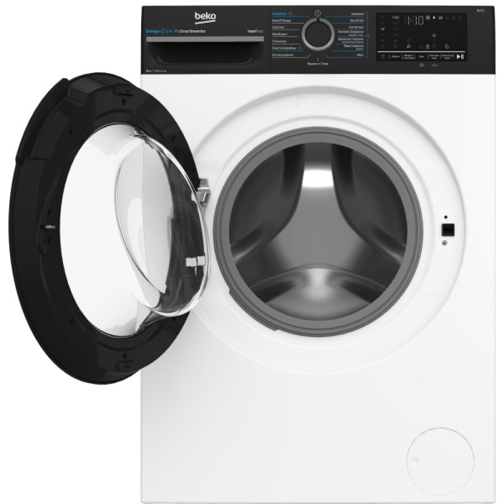 Пральна машина Beko фронтальна, 10кг, 1400, A, 58см, дисплей, інвертор, пара, білий