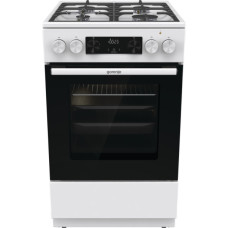 Плита Gorenje комбінована, 70л, 50x60см, дисплей, IconLed, чавун, білий