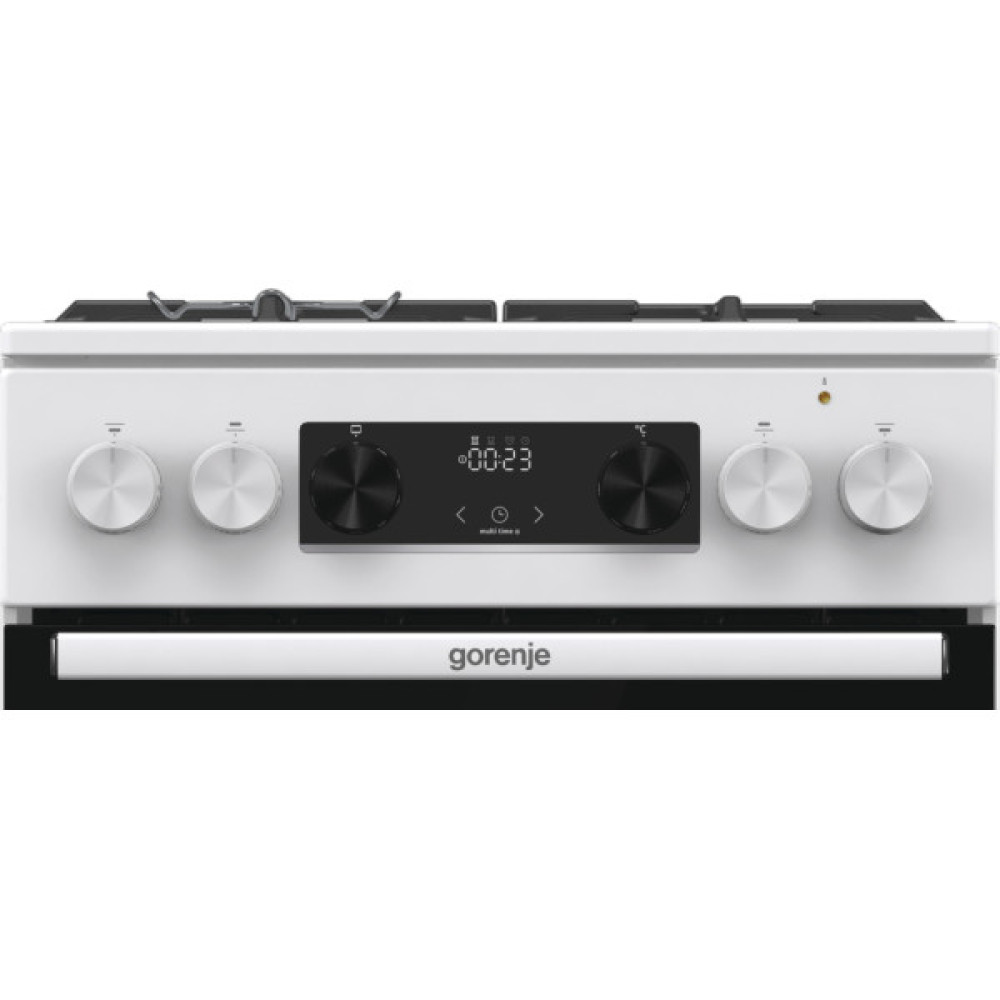 Плита Gorenje комбінована, 70л, 50x60см, дисплей, IconLed, чавун, білий