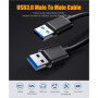 Дата кабель USB 3.0 AM/AM 2.0m 5Gbps black Essager (EXCAA-YTD01)