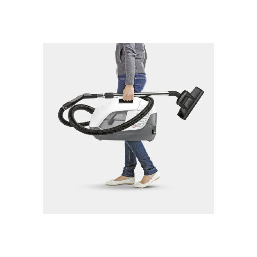 Пилосос Karcher миючий DS 6 Plus, 650Вт, конт пил -0.6л, вода -2 л, НЕРА, білий