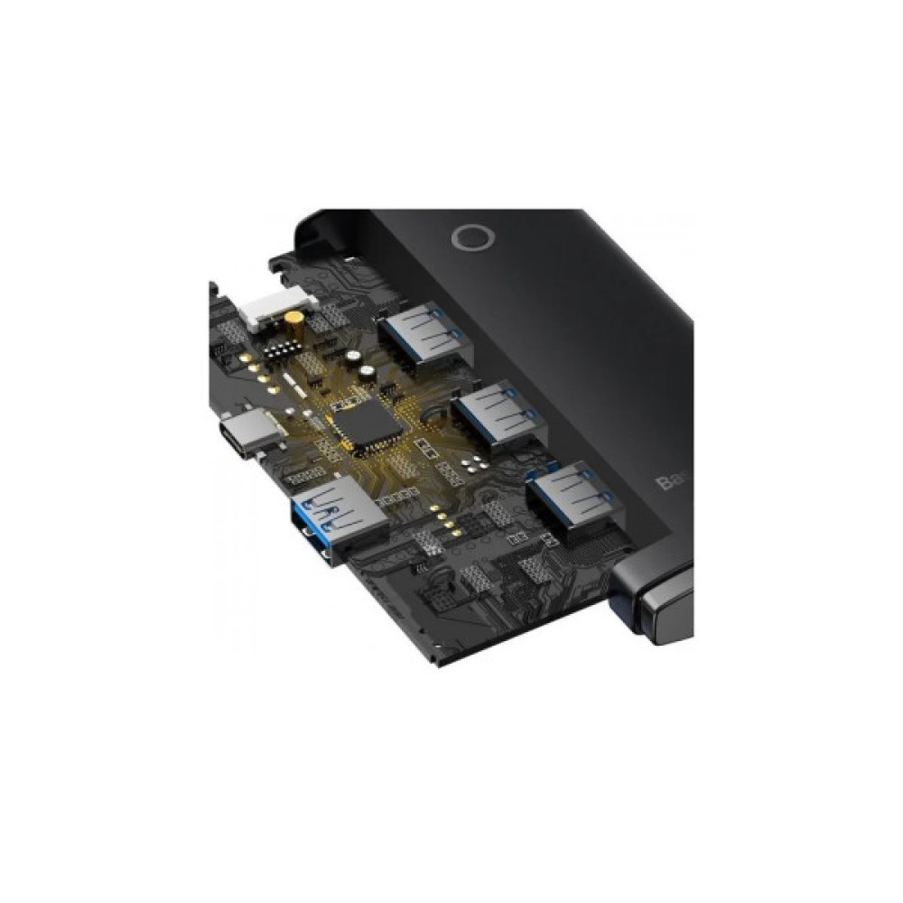Концентратор Baseus USB 3.0 to 4xUSB 3.0 1.0m black (WKQX030101)