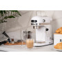Кавоварка ARDESTO ріжкова 1.4л, мелена, ручний капучинатор, підігрів чашок, білий