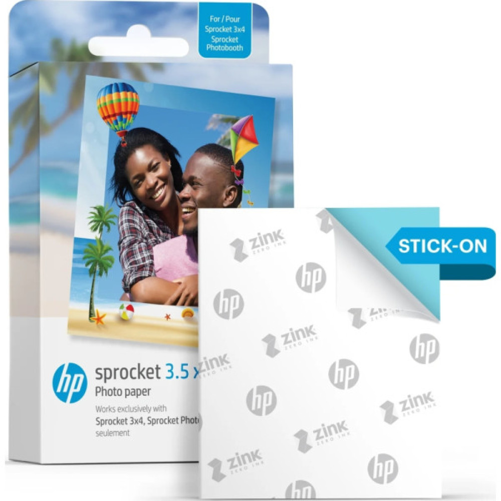 Фотопапір HP Zink для Sprocket 3.5"x4.25", glossy, self-adhesive, 50sh (HPIZ3X450)