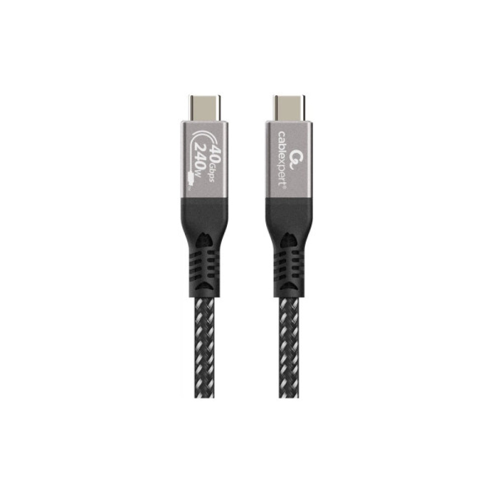Дата кабель USB-C to USB-C 0.5m USB4 240W 8K60Hz 40Gbps Cablexpert (CCBP-USB4-CMCM240-0.5M)