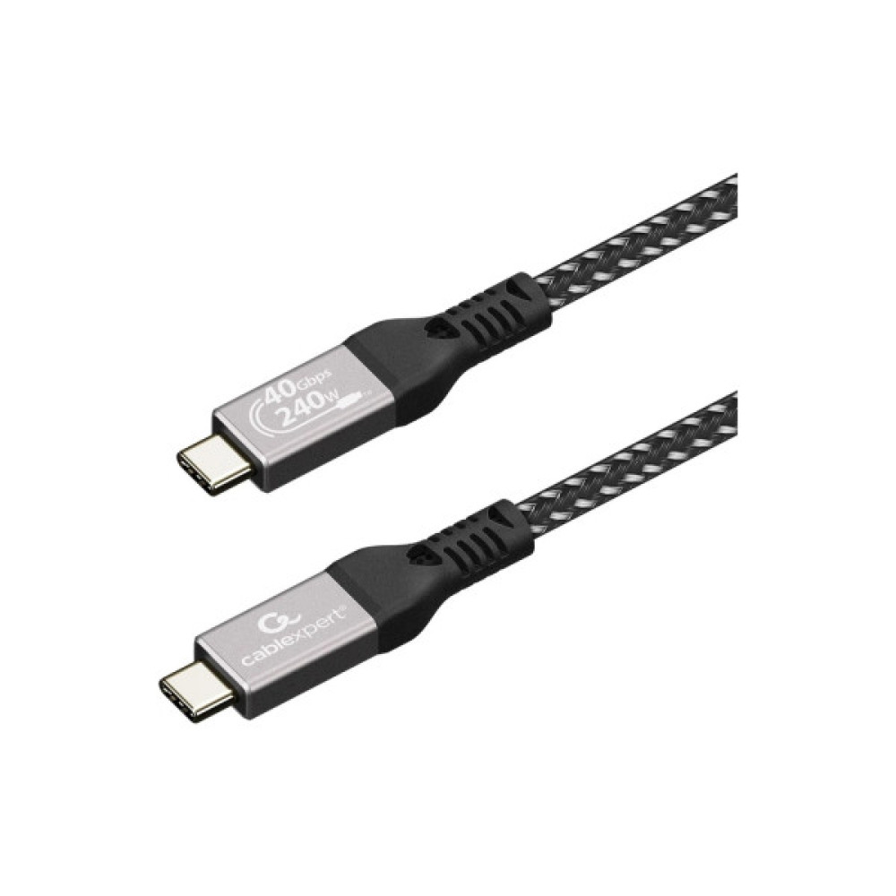 Дата кабель USB-C to USB-C 0.5m USB4 240W 8K60Hz 40Gbps Cablexpert (CCBP-USB4-CMCM240-0.5M)