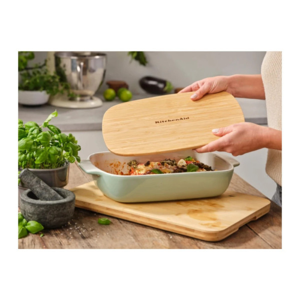 Форма для випікання KitchenAid з кришкою керамогранітна 3,8 л Фісташкова (CC007426-001)