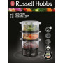 Пароварка Russell Hobbs Kitchen Collection 400Вт, чаша-2.3/3.3л, резервуар для води -0.5л, механічне керування, 3 яруси, пластик, чорний