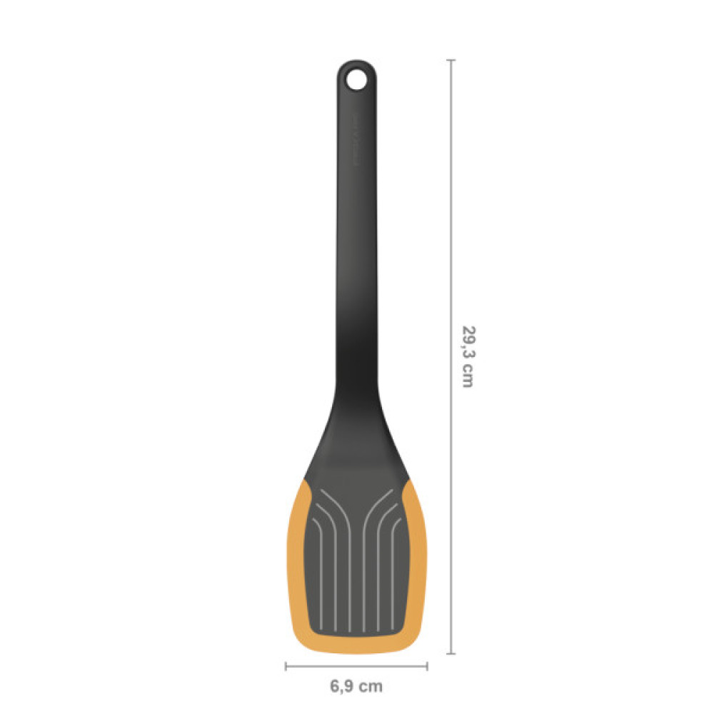 Лопатка кухонна Fiskars Functional Form, 37.3см, пластик, силікон, чорний (1027300)