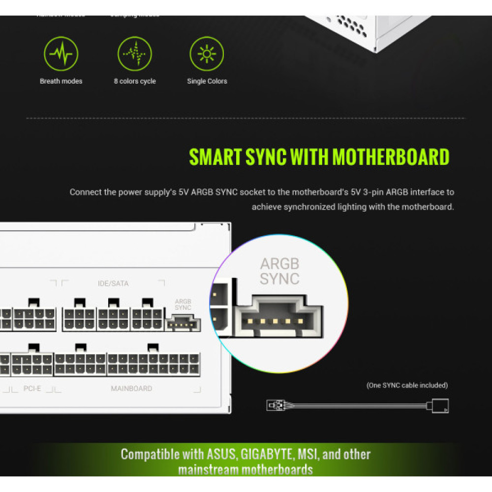 GAMEMAX RGB 1050G WH
