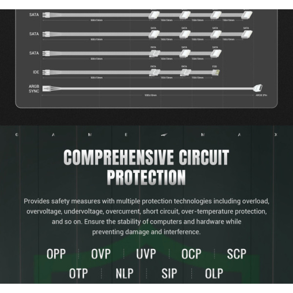 GAMEMAX RGB 1050G WH