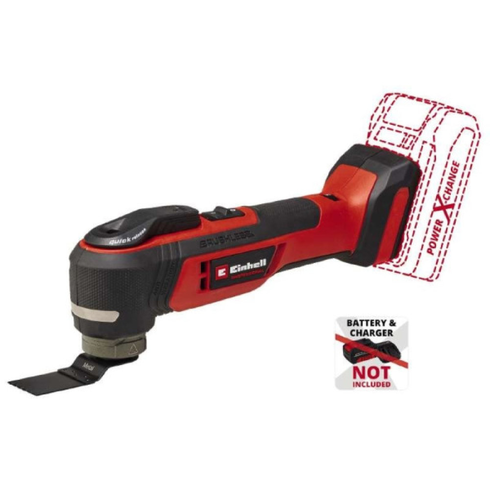 Багатофункціональний інструмент акумуляторний Einhell Professional TP-MG 18 Li BL - Solo PXC 18В 11000-20000кол/хв кут коливань 3.2° 1.08кг без АКБ та ЗП